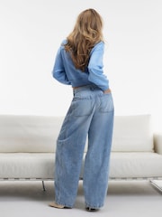 River Island Blue High Rise Balloon Leg Jeans - Image 2 of 4