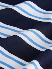 Blue Stripe - TENCEL™ Modal Blend T-Shirt na may Manggas na Pang-cap - Larawan 7 ng 8