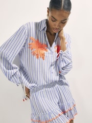 Рубашка в полоску с пальмовой вышивкой River Island - Изображение 1 4