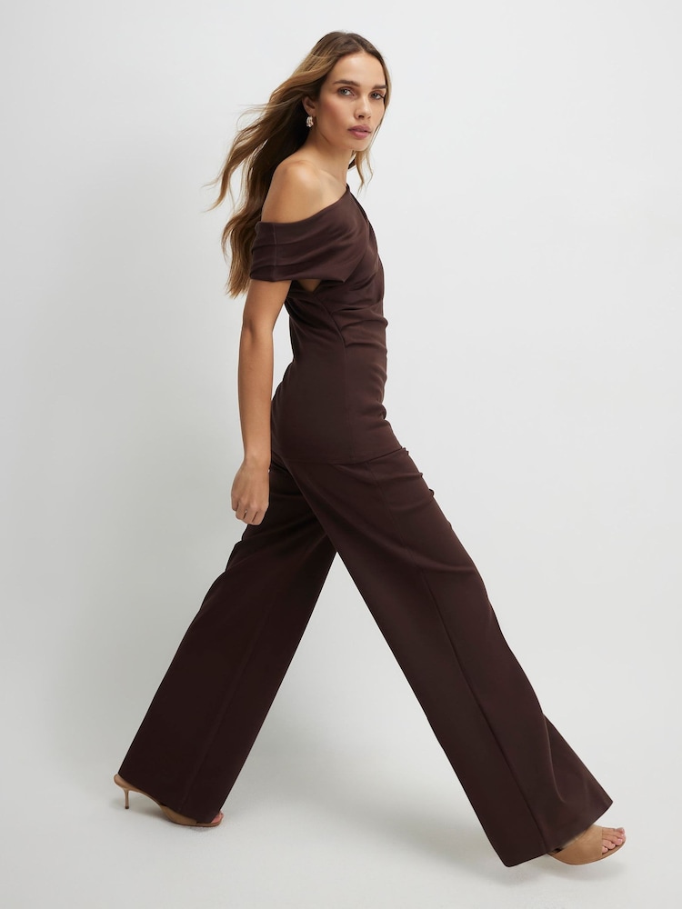 Maro - River Island One Shoulder Ponte Drape T-Shirt - Imaginea 5 din 5 Maro - River Island One Shoulder Ponte Drape T-Shirt - Imaginea 5 din 5