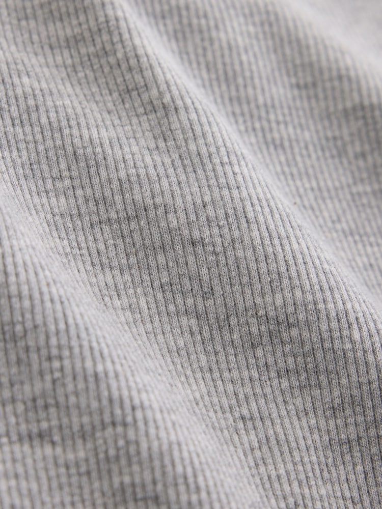 Grey Trim Hardware Detail Racer Ribbed Vest Top - Image 8 of 8