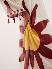 Monsoon Natural Anissa Sun Print Midi Kaftan - Image 3 of 3