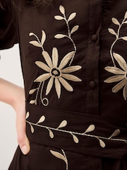 Monsoon Eloise Floral Embroidered Midi Dress - Image 5 of 6