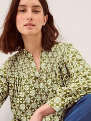 Monsoon Green Kalani Geometric Jersey Blouse - Image 1 of 5
