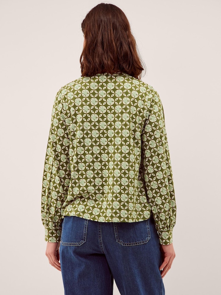 Monsoon Green Kalani Geometric Jersey Blouse - Image 2 of 5 Monsoon Green Kalani Geometric Jersey Blouse - Image 2 of 5