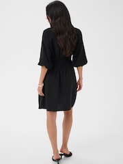 Kaffe Black KAneema V-Neck Tunic Dress - Image 2 of 6