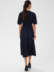 Kaffe Blue KAsirena V-Neck Midi Dress - Image 2 of 5