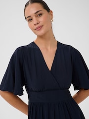 Kaffe Blue KAsirena V-Neck Midi Dress - Image 3 of 5