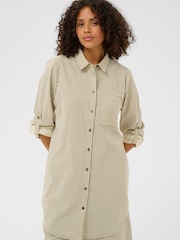 Kaffe Natural KaNaya Striped Casual Fit Tunic Shirt - Image 4 of 6
