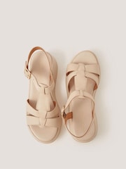 Monsoon Cream Della Strappy Wedge Sandals - Image 1 of 3
