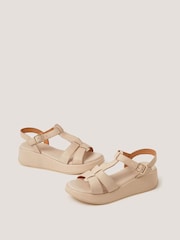 Monsoon Cream Della Strappy Wedge Sandals - Image 3 of 3