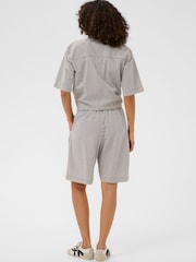 Kaffe Grey KAnaya Striped Shorts - Image 3 of 6