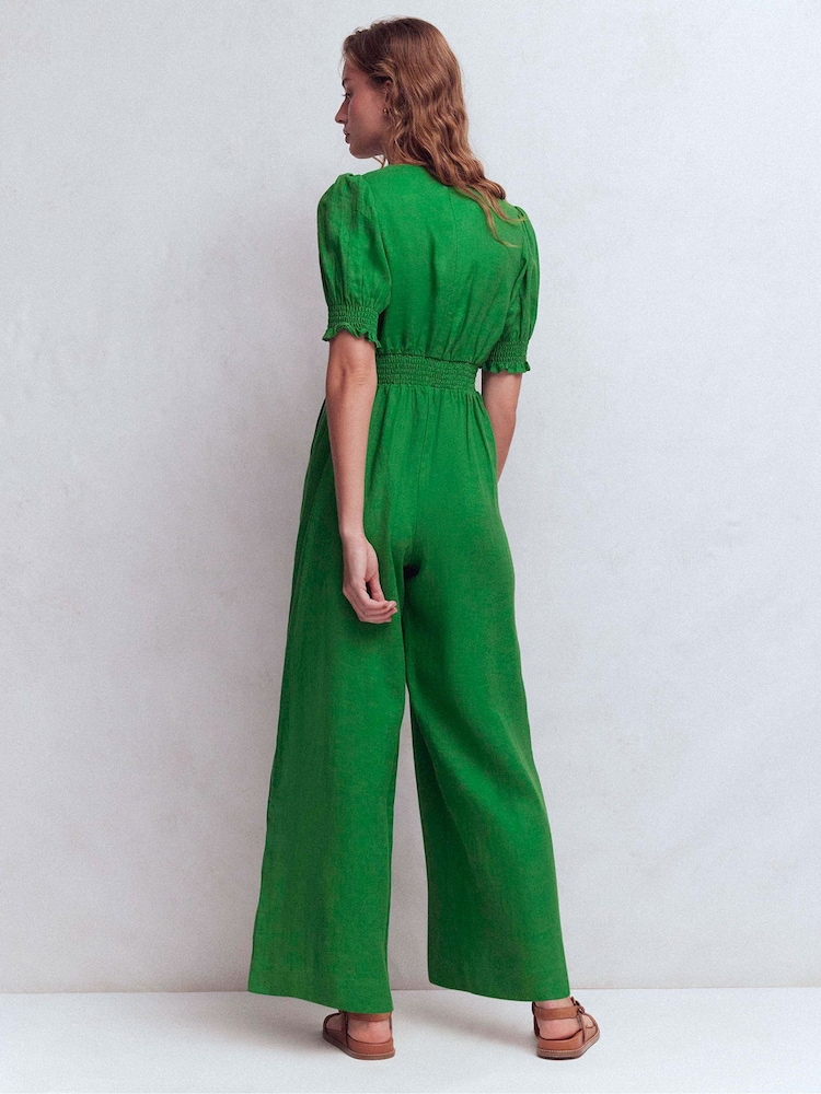 Boden Green Anna Linen Jumpsuit - Image 2 of 2