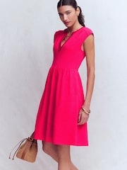 Boden Pink May Jersey Short Dress - Image 1 of 5