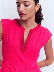 Boden Pink May Jersey Short Dress - Image 2 of 5