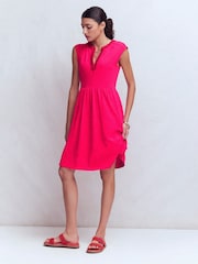 Boden Pink May Jersey Short Dress - Image 4 of 5