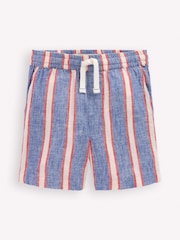 Boden Blue Cotton Linen Blend Shorts - Image 1 of 3