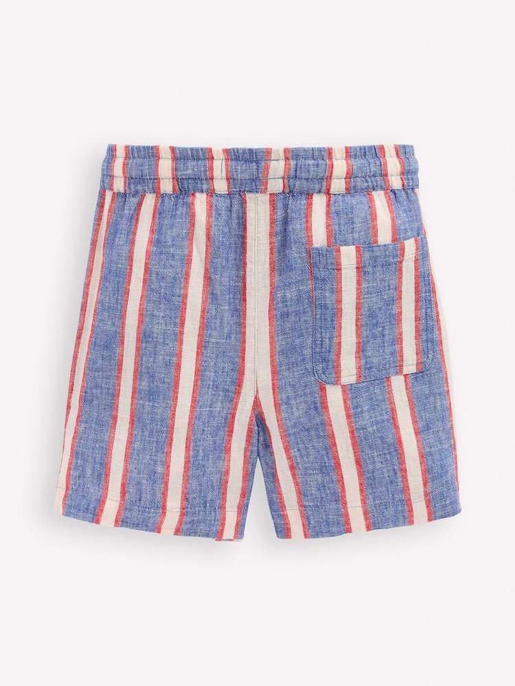 Boden Blue Cotton Linen Blend Shorts - Image 2 of 3