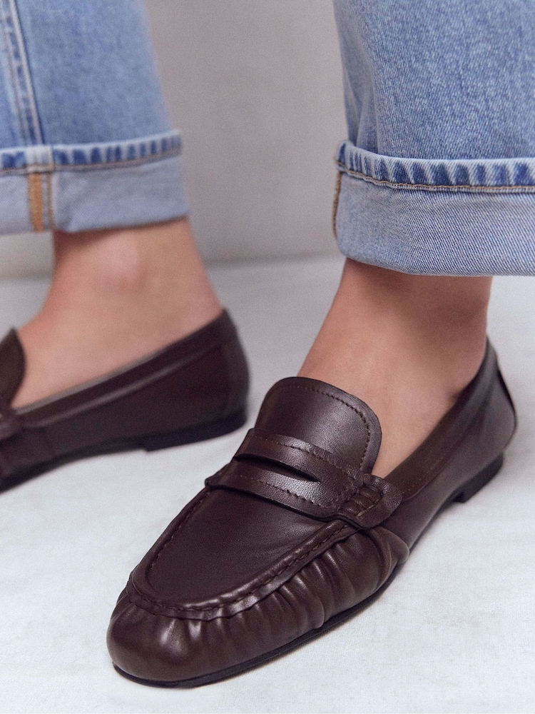 Boden Brown Soft Flexi Loafers - Image 1 of 6 Boden Brown Soft Flexi Loafers - Image 1 of 6
