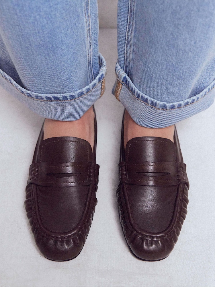Boden Brown Soft Flexi Loafers - Image 2 of 6 Boden Brown Soft Flexi Loafers - Image 2 of 6