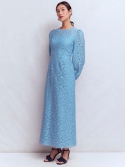 Φόρεμα Boden Midi με στρογγυλή λαιμόκοψη και δαντέλα - Εικόνα 4 από 5