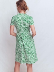 グリーン フローラル - Boden Naomi ショートジャージードレス - 画像 3 / 6