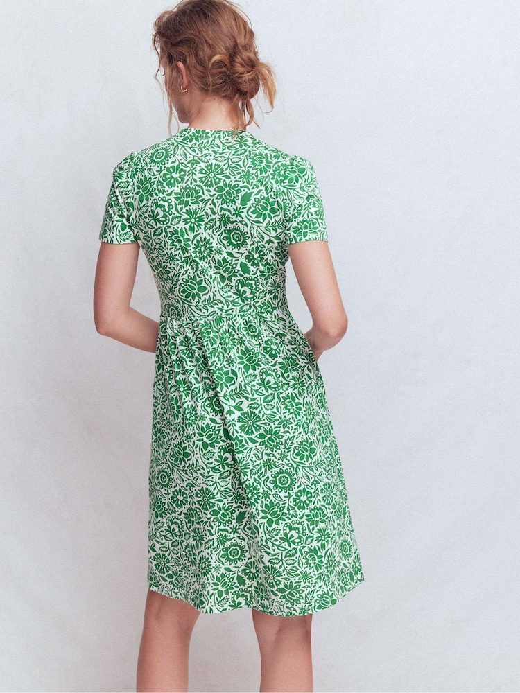 boden green floral dress Buy Boden Green Floral Naomi Short Jersey Dress from Next USA