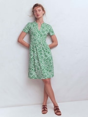 グリーン フローラル - Boden Naomi ショートジャージードレス - 画像 4 / 6
