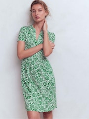 グリーン フローラル - Boden Naomi ショートジャージードレス - 画像 5 / 6