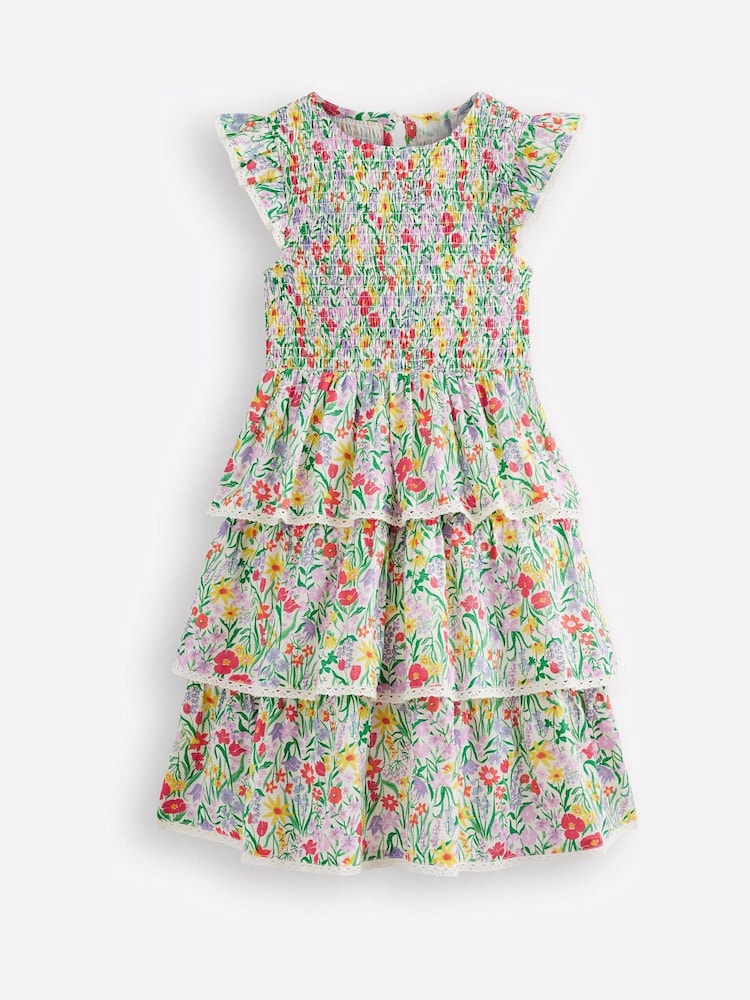 Boden Yellow Tiered Lace Woven Dress - Image 2 of 4
