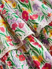 Boden Yellow Tiered Lace Woven Dress - Image 4 of 4