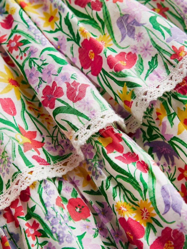 Boden Yellow Tiered Lace Woven Dress - Image 4 of 4