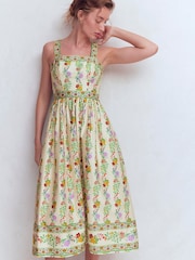 Boden Cream Square Neck Occasion Dress - Image 1 of 7