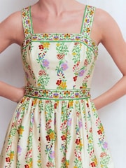 Boden Cream Square Neck Occasion Dress - Image 2 of 7