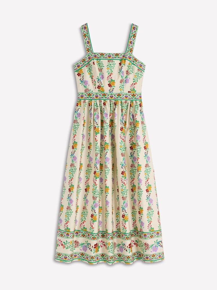 Boden Cream Square Neck Occasion Dress - Image 7 of 7