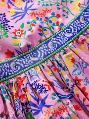 Boden Pink Multi Strap Flare Dress - Image 4 of 4