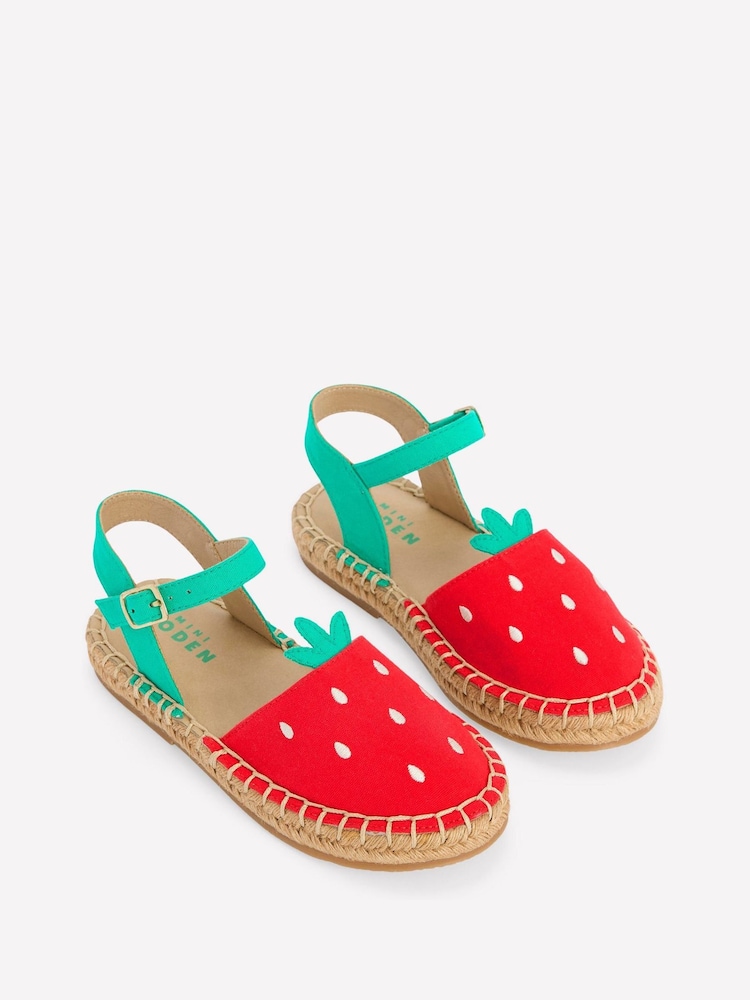 Boden Red Novelty Espadrilles - Image 2 of 3 Boden Red Novelty Espadrilles - Image 2 of 3
