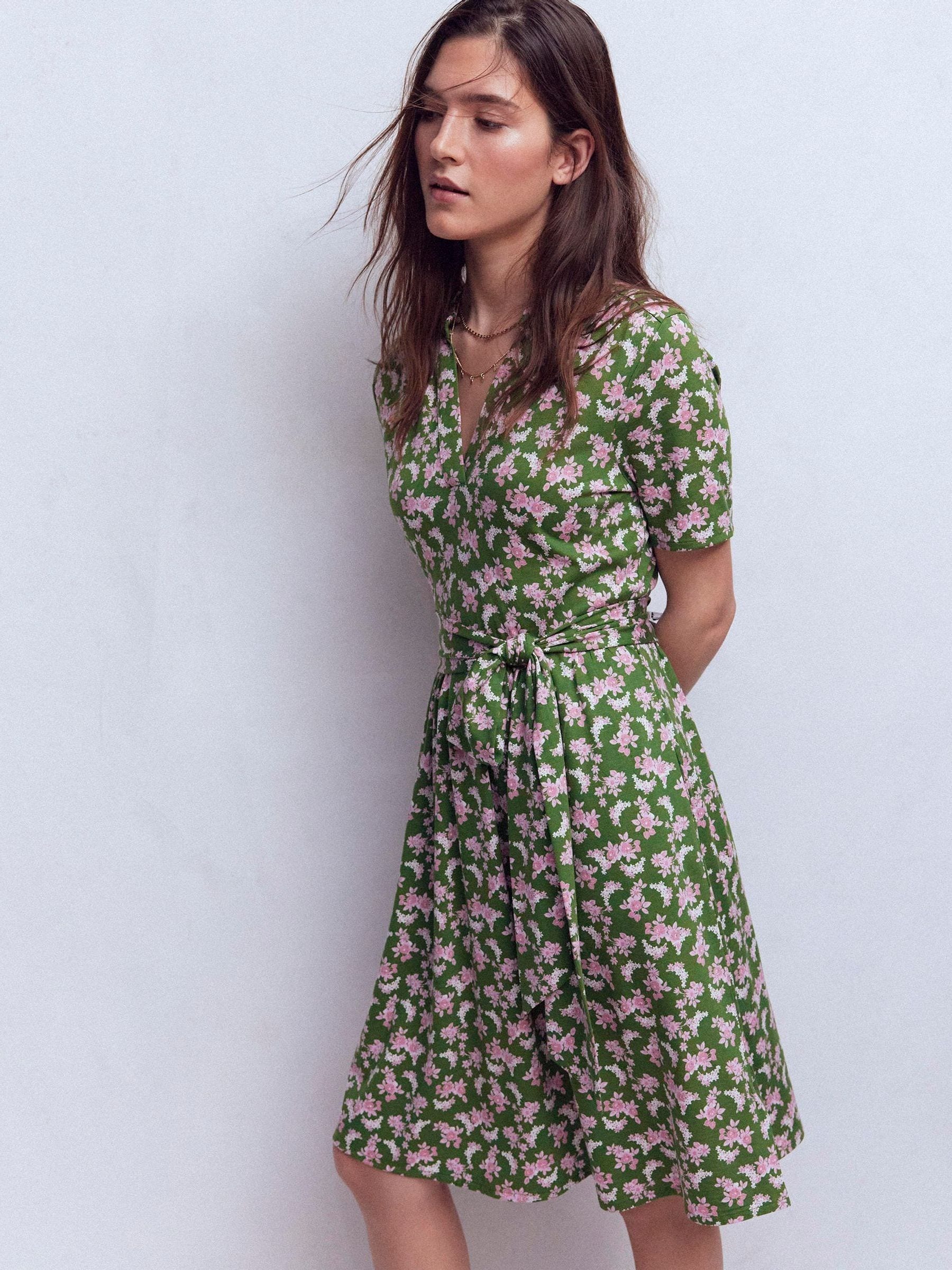Buy Boden Green Daisy Flippy Jersey Dress from Next USA
