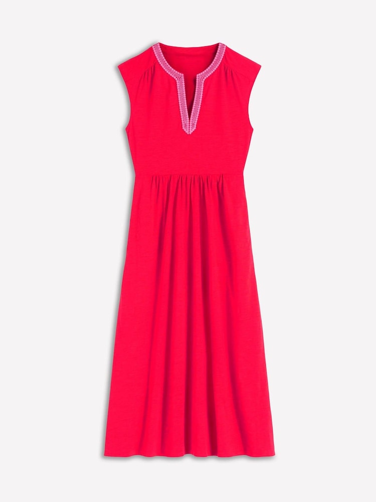 Roșu - Boden May Jersey Midi Dress - Imaginea 5 din 5