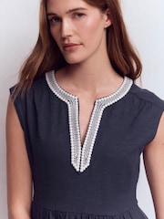 Boden Navy May Jersey Short Dress - Image 2 of 5