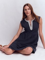 Boden Navy May Jersey Short Dress - Image 4 of 5