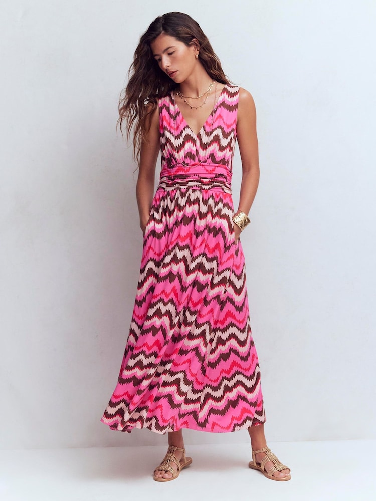 Boden Pink Elodie Jersey Maxi Dress - Image 1 of 6