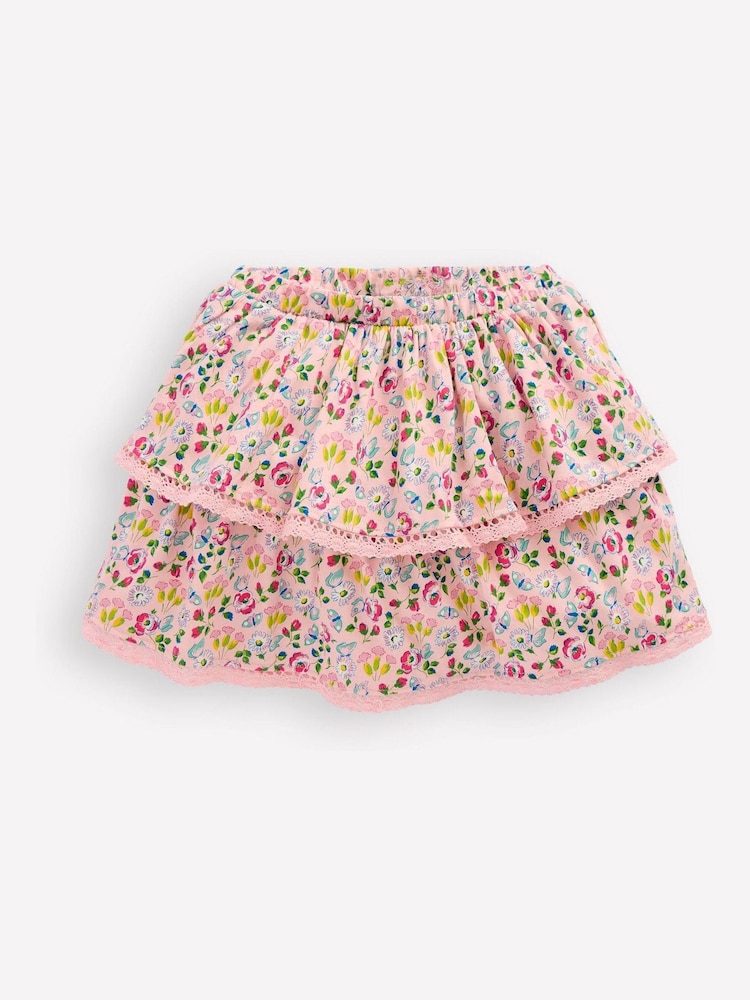 Boden Pink Ruffle Jersey Skort - Image 1 of 4