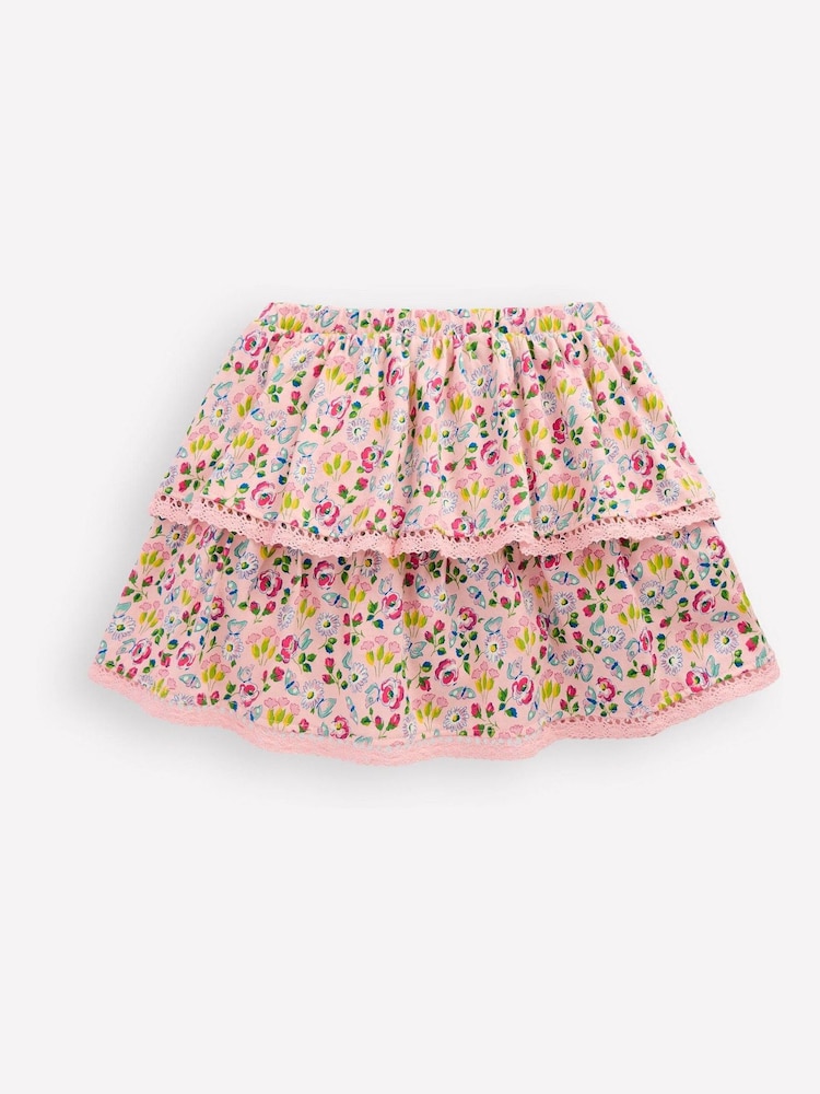 Boden Pink Ruffle Jersey Skort - Image 2 of 4