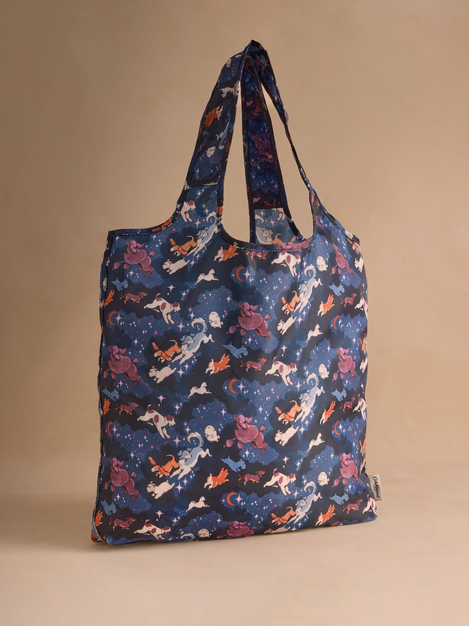 Buy Cath Kidston Navy Starlight Dogs Foldaway Shopper Bag from