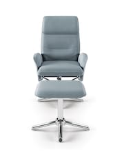 Alphason Light Grey Belding Recliner and Stool - Image 3 of 6