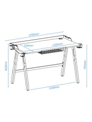 Alphason Black Red Fuego Gaming Desk - Image 6 of 6