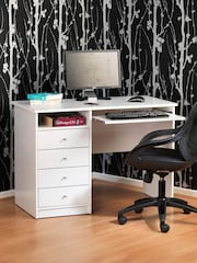 Alphason White Marymount Student Desk - Image 1 of 6