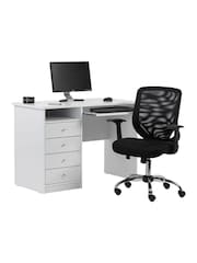 Alphason White Marymount Student Desk - Image 5 of 6