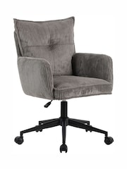 Alphason Grey Harbour Corduroy Office Chair - Image 3 of 6